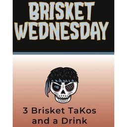 3 brisket TaKos and a drink a Drink